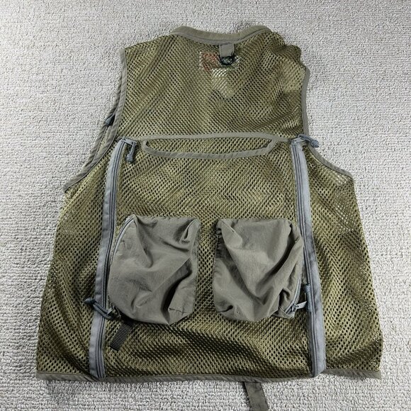 Vintage Eagle Claw Mesh Fishing Vest Green Adult Size Medium - Picture 6 of 6